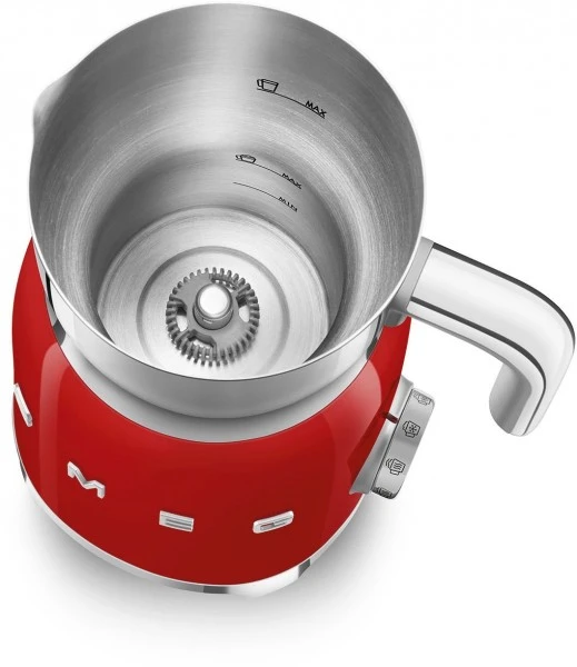 Smeg MFF01RDEU Milchaufschäumer Rot 2 Smeg MFF01RDEU Milchaufschäumer Rot – Bild 2