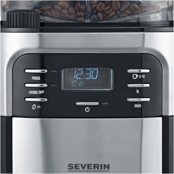 Severin KA 4810 Kaffeeautomat Mit Intergrierter Kaffeemühle Edelstahl-gebürstet/schwarz 3 Severin KA 4810 Kaffeeautomat Mit Intergrierter Kaffeemühle Edelstahl-gebürstet/schwarz – Bild 3