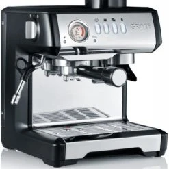 Graef ESM 802 Milegra Siebträgermaschine Schwarz-matt/edelstahl Hochglanz