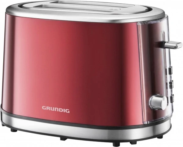 Grundig TA 6330 Kompakt-Toaster Metallic-rot/edelstahl 2 Grundig TA 6330 Kompakt-Toaster Metallic-rot/edelstahl – Bild 2