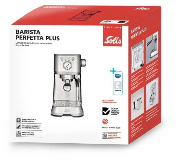 Solis Barista Perfetta Plus Type 1170 V2 Siebträgermaschine Silber 2 Solis Barista Perfetta Plus Type 1170 V2 Siebträgermaschine Silber – Bild 2