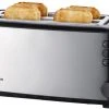 Severin AT 2509 Langschlitz-Toaster Edelstahl/schwarz