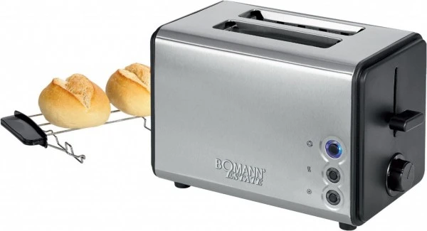 BOMANN TA 1371 CB Kompakt-Toaster Edelstahl 2 BOMANN TA 1371 CB Kompakt-Toaster Edelstahl – Bild 2