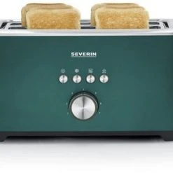 Severin AT 9267 Langschlitz-Toaster Matt-grün/edelstahl