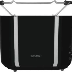 Exquisit TA 6103 Kompakt-Toaster Schwarz/inox