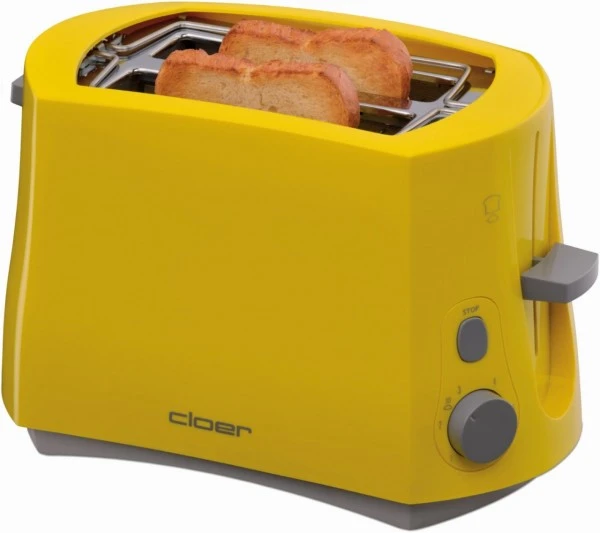 Cloer 3317-2 Kompakt-Toaster Gelb 1 Cloer 3317-2 Kompakt-Toaster Gelb