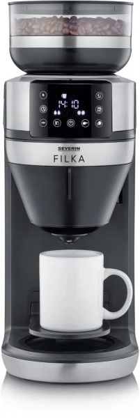 Severin FILKA KA 4851 Kaffeeautomat Mit Intergrierter Kaffeemühle Schwarz/edelstahl 4 Severin FILKA KA 4851 Kaffeeautomat Mit Intergrierter Kaffeemühle Schwarz/edelstahl – Bild 4