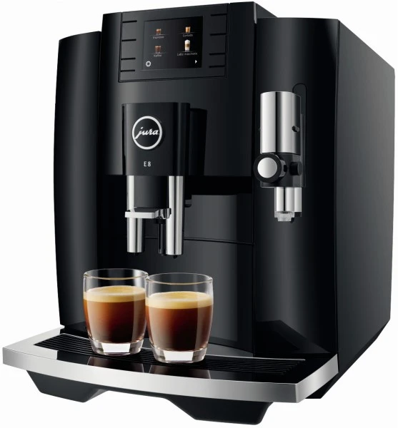 JURA E8 Kaffee-Vollautomat Piano Black (EB) 1 JURA E8 Kaffee-Vollautomat Piano Black (EB)