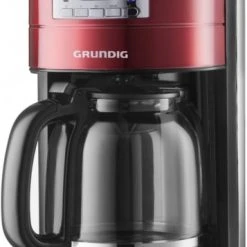 Grundig KM 6330 Kaffeeautomat Mit Timer Metallic-rot/edelstahl