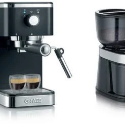 Graef ES 402 Salita + CM 202 Siebträgermaschine + Kaffeemühle Schwarz
