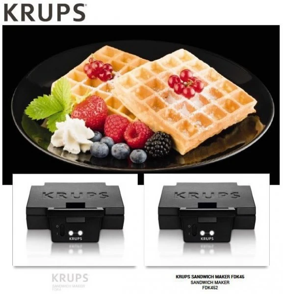 Krups FDK 452 Sandwichtoaster Schwarz Matt 2 Krups FDK 452 Sandwichtoaster Schwarz Matt – Bild 2