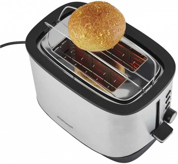 Korona Toaster 21252 Kompakt-Toaster Edelstahl/schwarz 3 Korona Toaster 21252 Kompakt-Toaster Edelstahl/schwarz – Bild 3