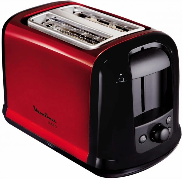 Moulinex LT 261 D Toaster Rot Metallic/schwarz 1 Moulinex LT 261 D Toaster Rot Metallic/schwarz