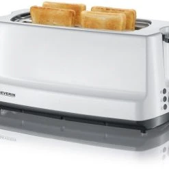 Severin AT 2234 Langschlitz-Toaster Weiß/grau