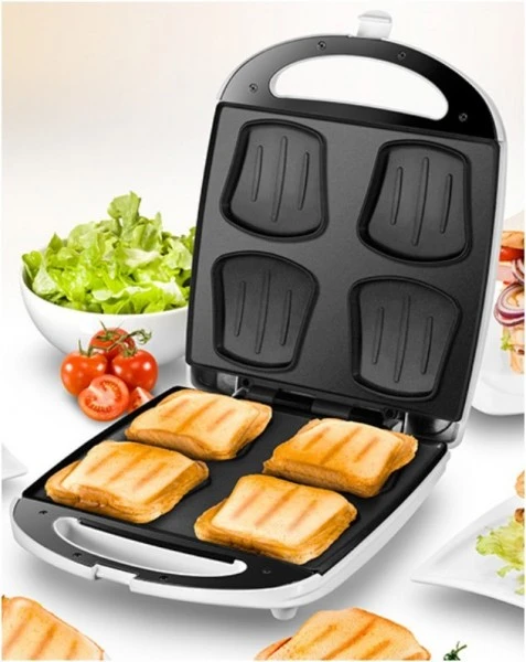 Unold 48480 Sandwich-Toaster Quadro Weiß/edelstahl 4 Unold 48480 Sandwich-Toaster Quadro Weiß/edelstahl – Bild 4