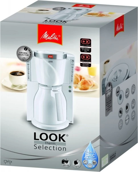 Melitta Look Therm Selection 1011-11 Kaffeeautomat Mit Thermokanne Weiß 2 Melitta Look Therm Selection 1011-11 Kaffeeautomat Mit Thermokanne Weiß – Bild 2