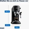 DeLonghi EC 685.BK Dedica Style Siebträgermaschine Schwarz Matt