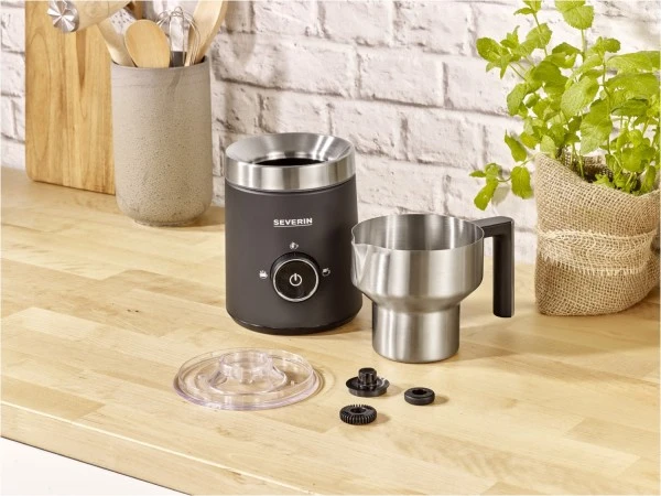 Severin SM 3585 Milchaufschäumer Edelstahl/schwarz 3 Severin SM 3585 Milchaufschäumer Edelstahl/schwarz – Bild 3
