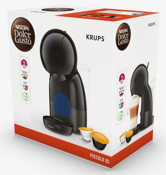 Krups KP1A08 Dolce Gusto Piccolo XS Multi-Getränke-Automat Schwarz/blau 3 Krups KP1A08 Dolce Gusto Piccolo XS Multi-Getränke-Automat Schwarz/blau – Bild 3