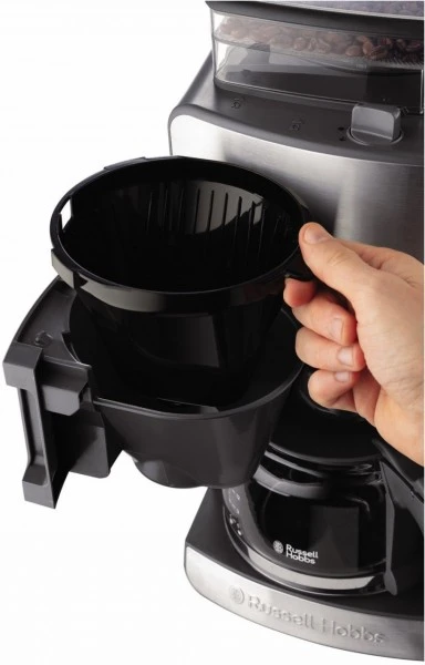 Russell Hobbs Grind&Brew Digitale Glas-Kaffeemaschine Mit Intergrierter Kaffeemühle Edelstahl/schwarz 6 Russell Hobbs Grind&Brew Digitale Glas-Kaffeemaschine Mit Intergrierter Kaffeemühle Edelstahl/schwarz – Bild 6